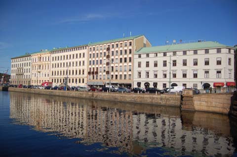 Der Hafenkanal in Göteborg